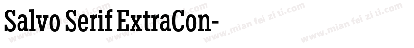 Salvo Serif ExtraCon字体转换
